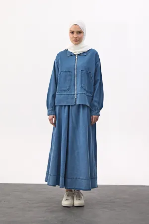 Oversized denim twinset