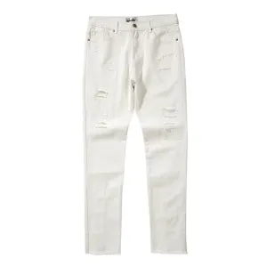 Oversized White Zip Denim