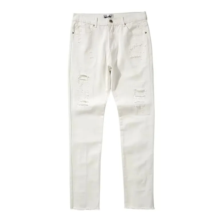 Oversized White Zip Denim