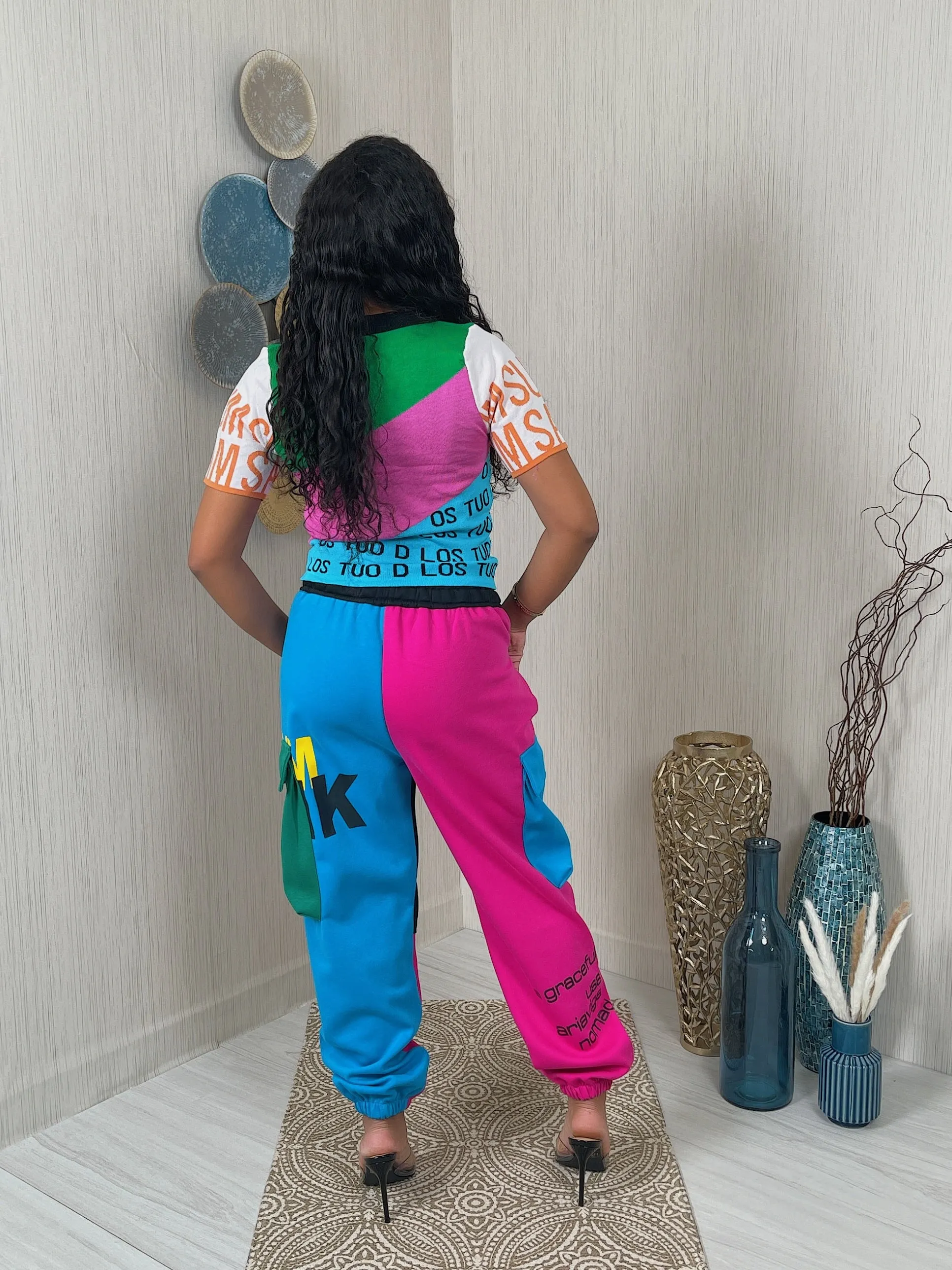 P9857P - FLEECE MULTI PRINT CARGO JOGGER