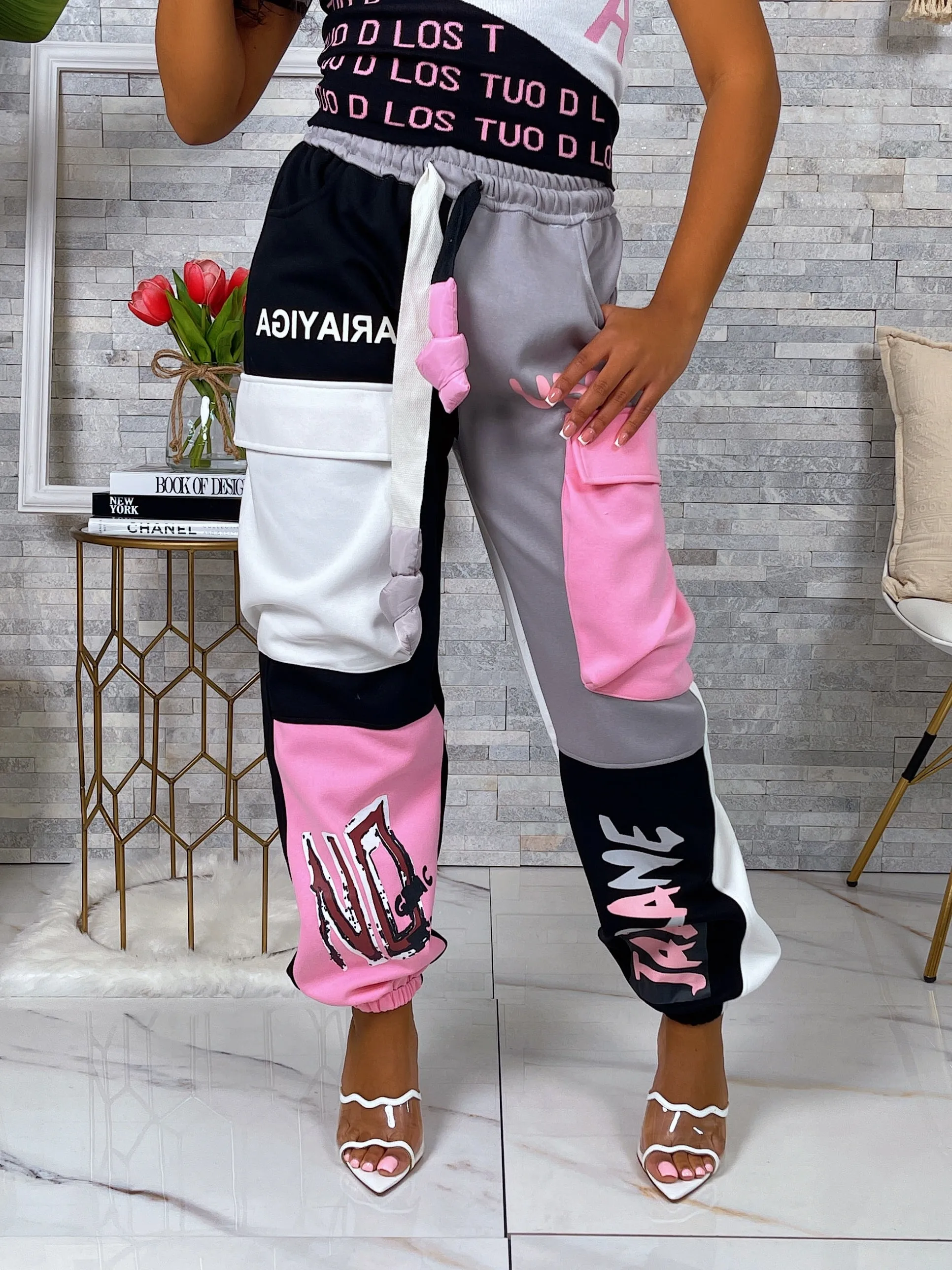 P9857P - FLEECE MULTI PRINT CARGO JOGGER