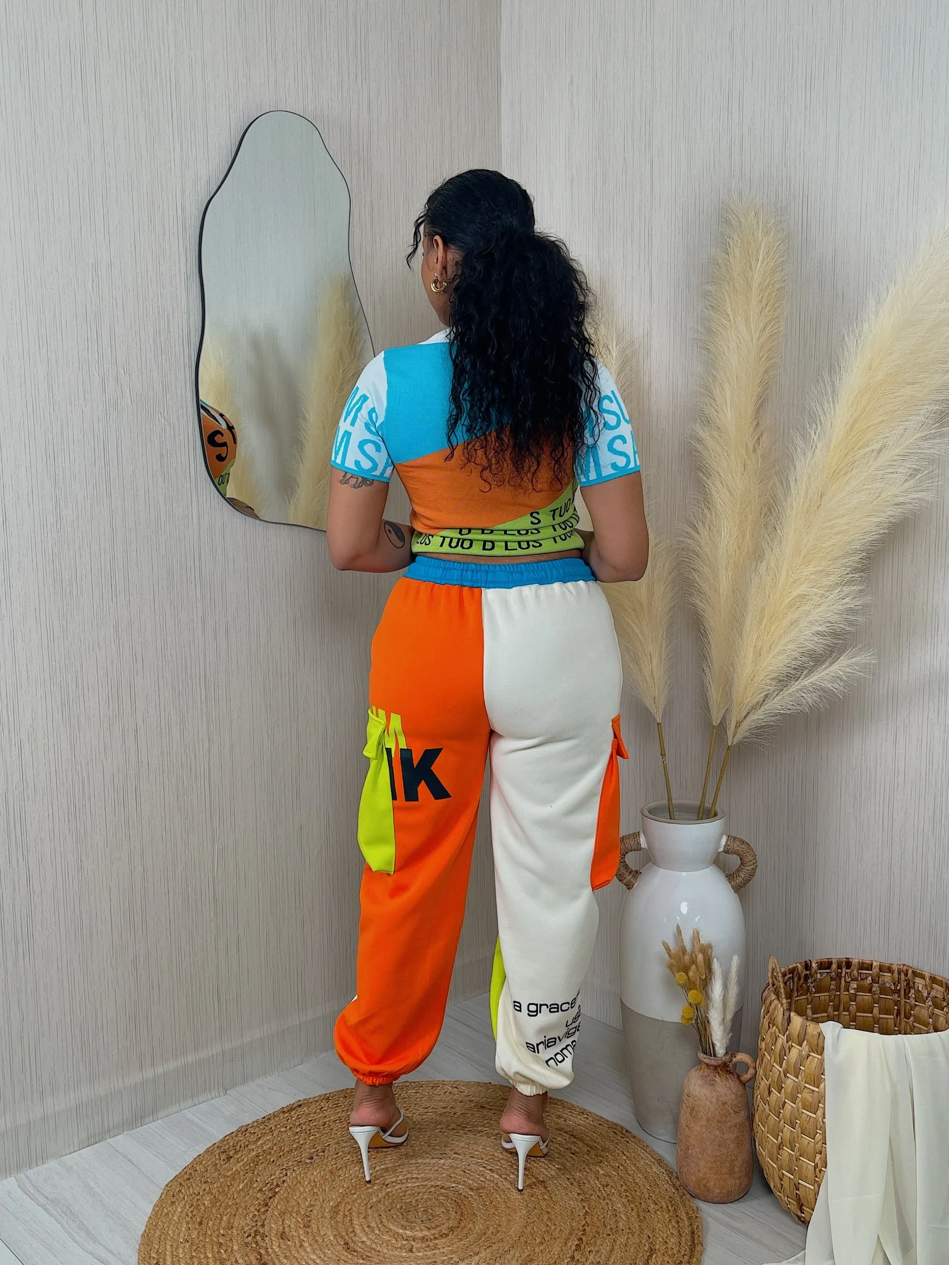 P9857P - FLEECE MULTI PRINT CARGO JOGGER