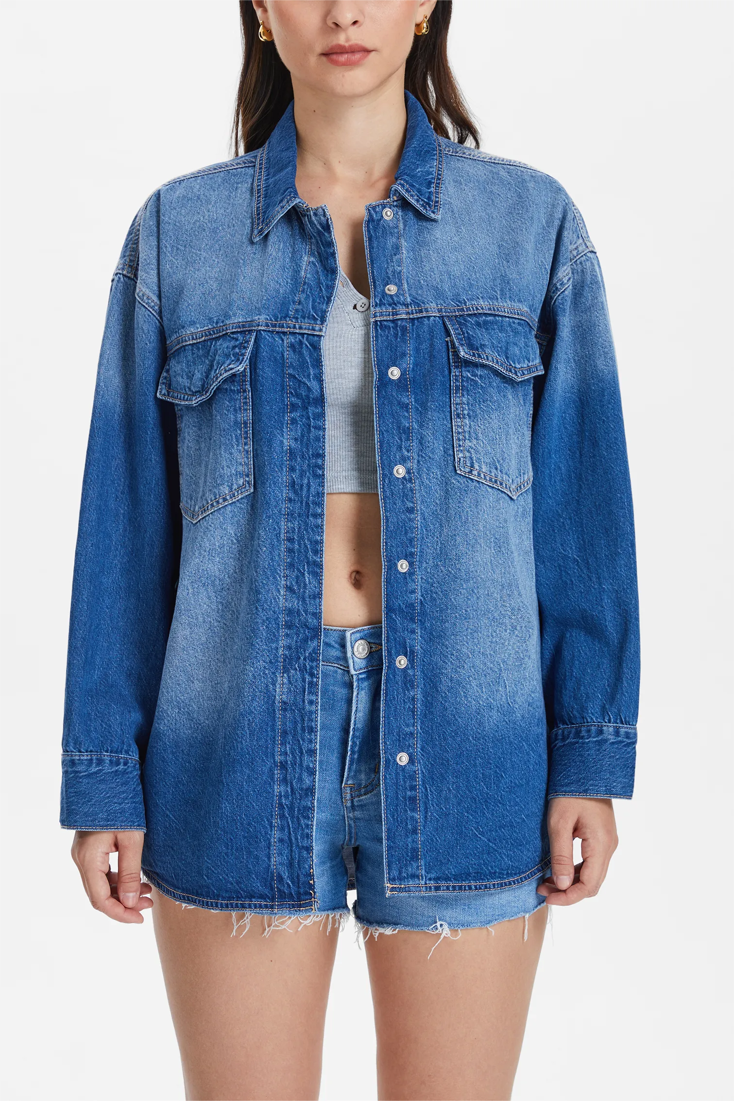 PAISLEIGH DENIM SHIRT JACKET