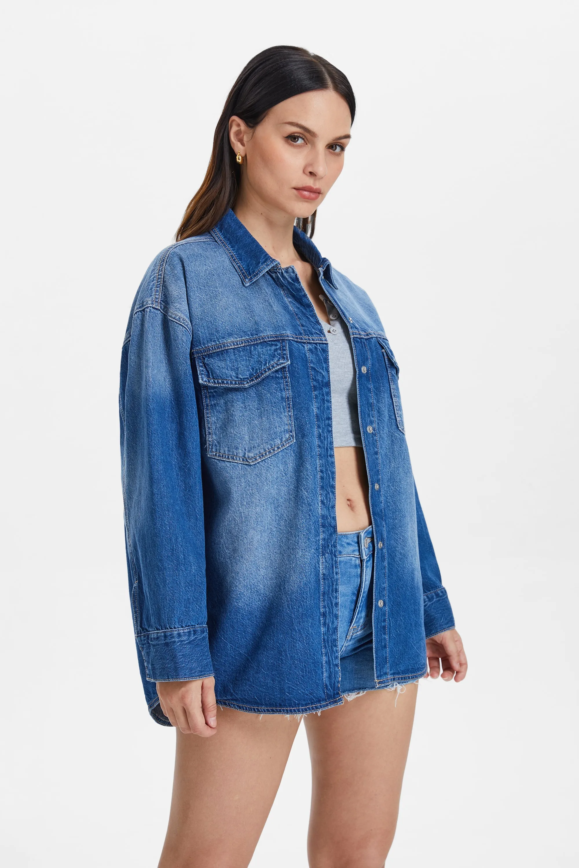 PAISLEIGH DENIM SHIRT JACKET