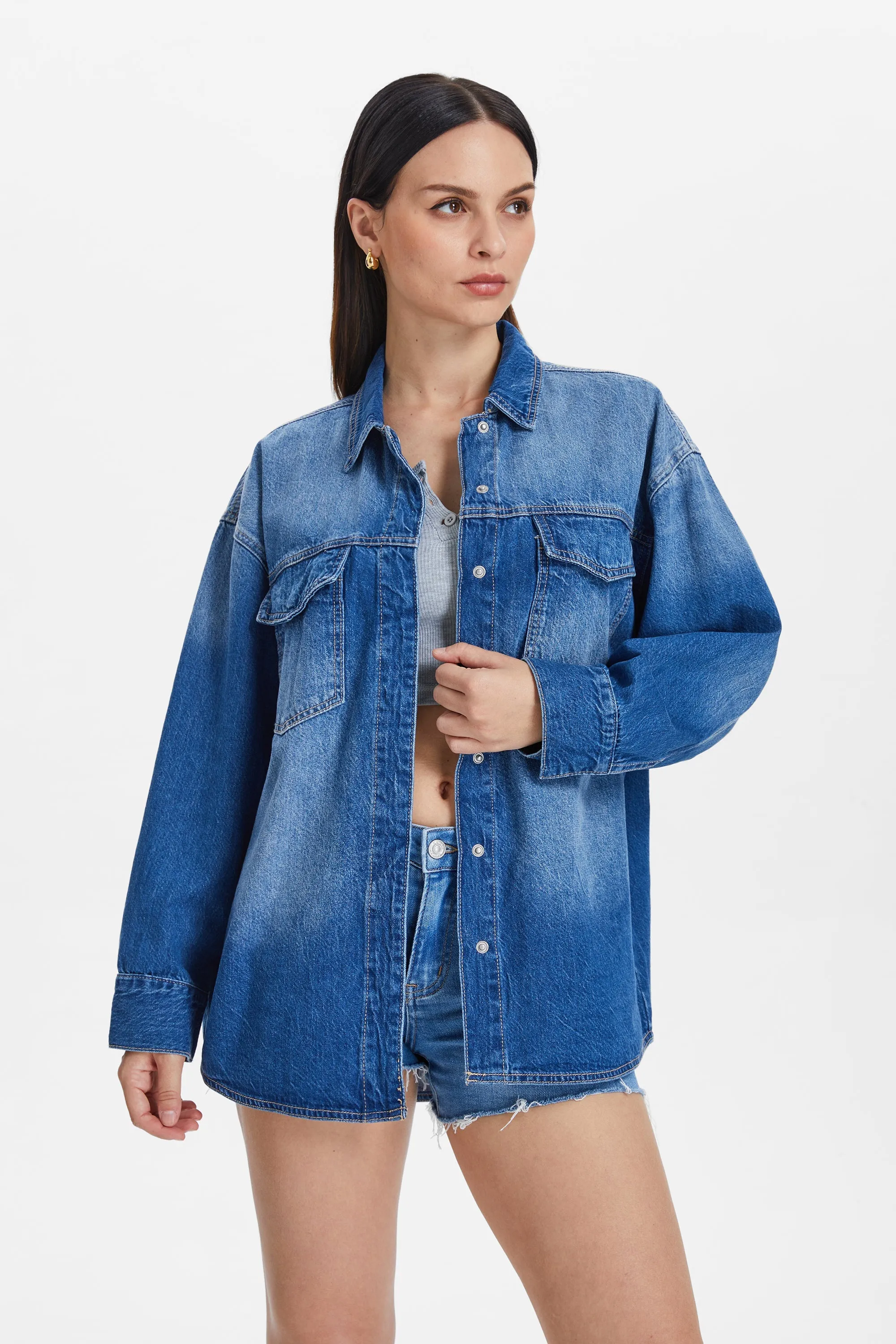 PAISLEIGH DENIM SHIRT JACKET