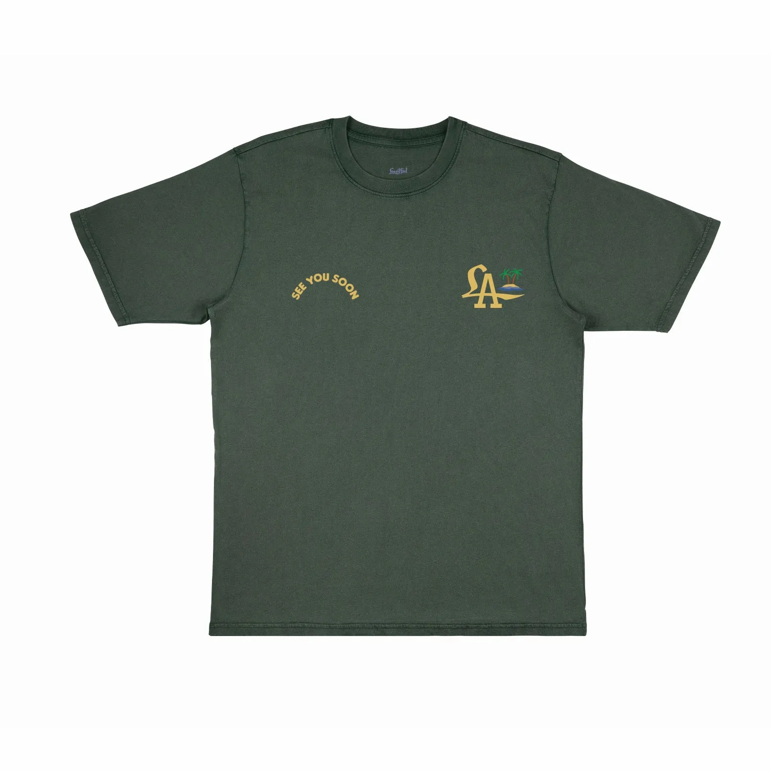 Palms in aged army green