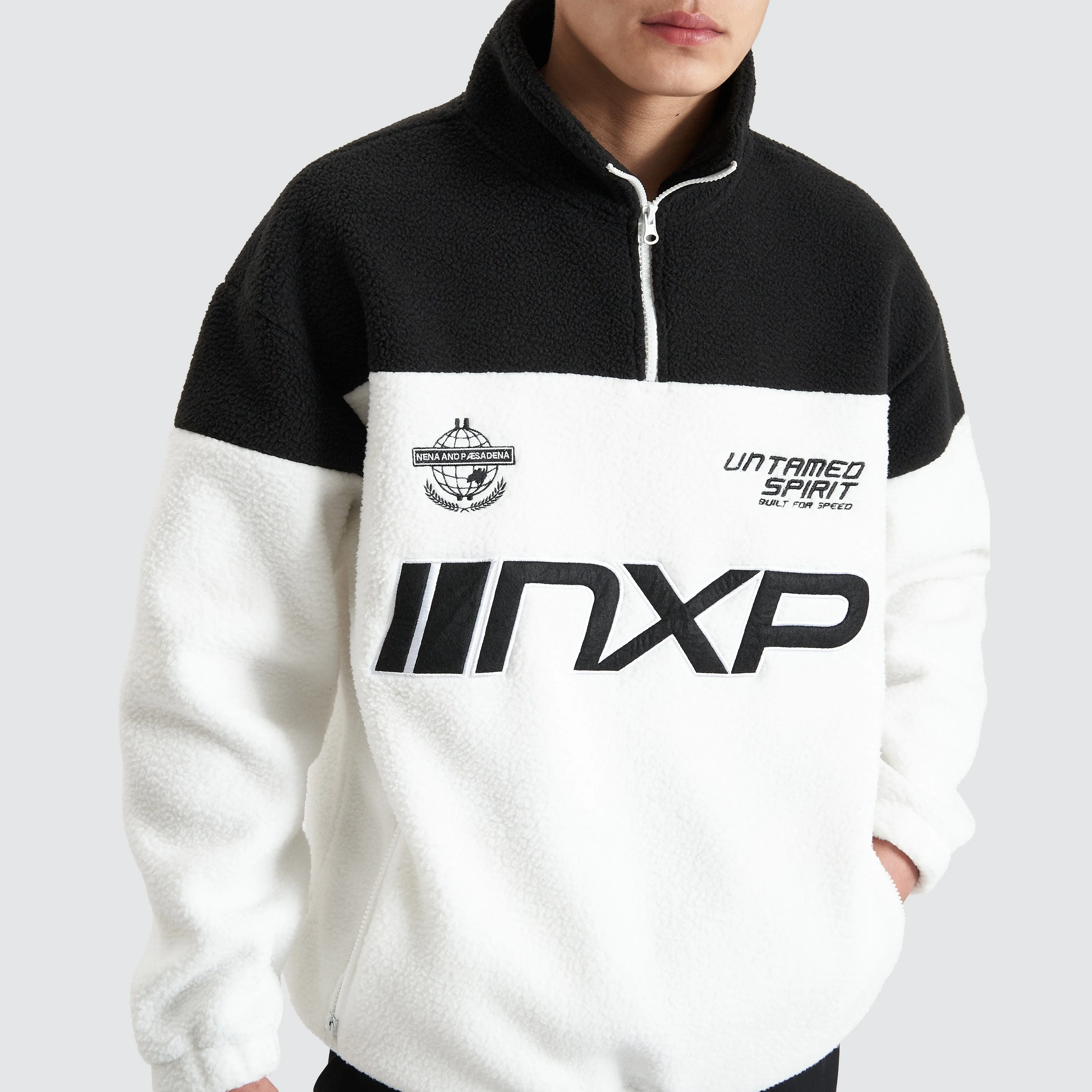 Partition Pullover Sweater Black/White