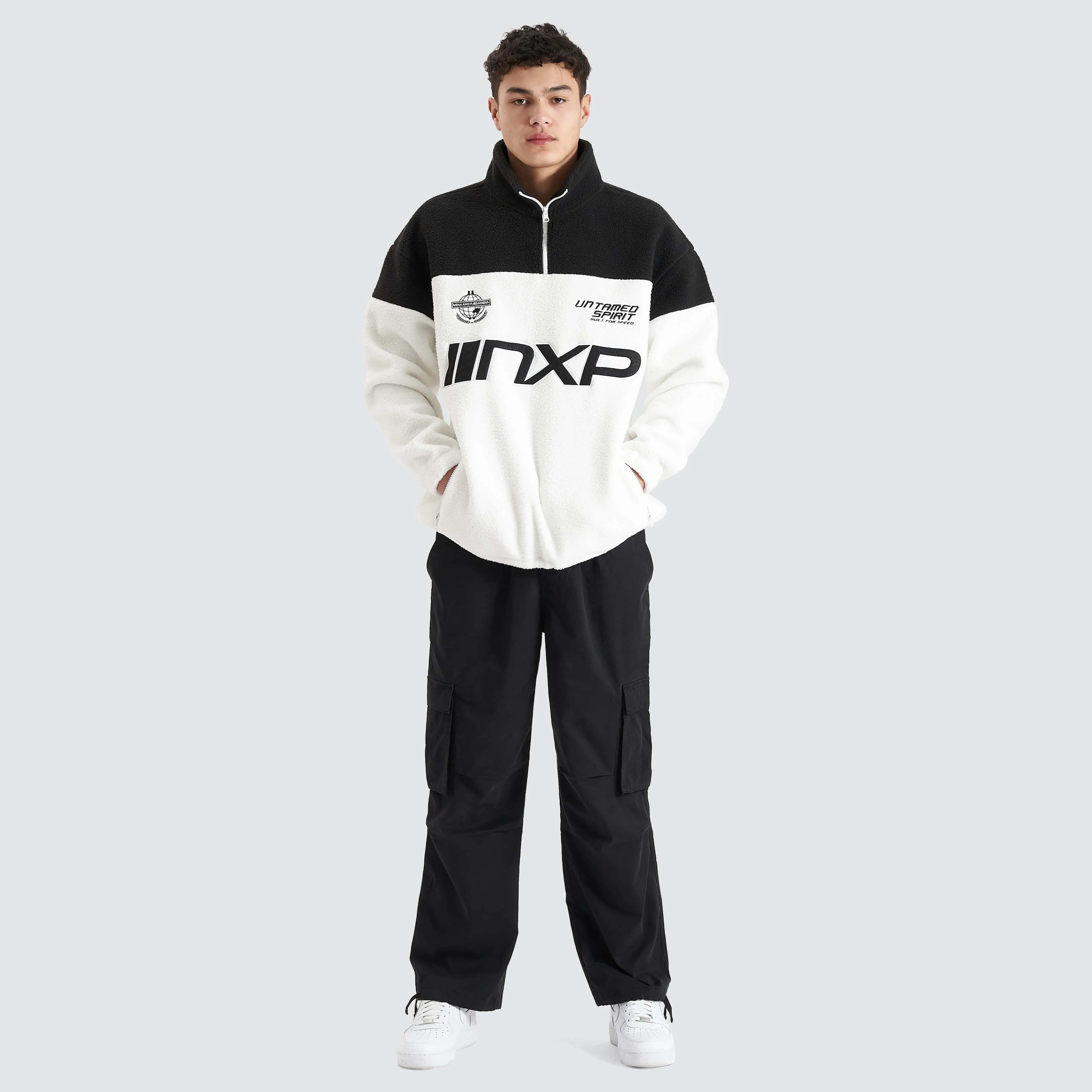 Partition Pullover Sweater Black/White