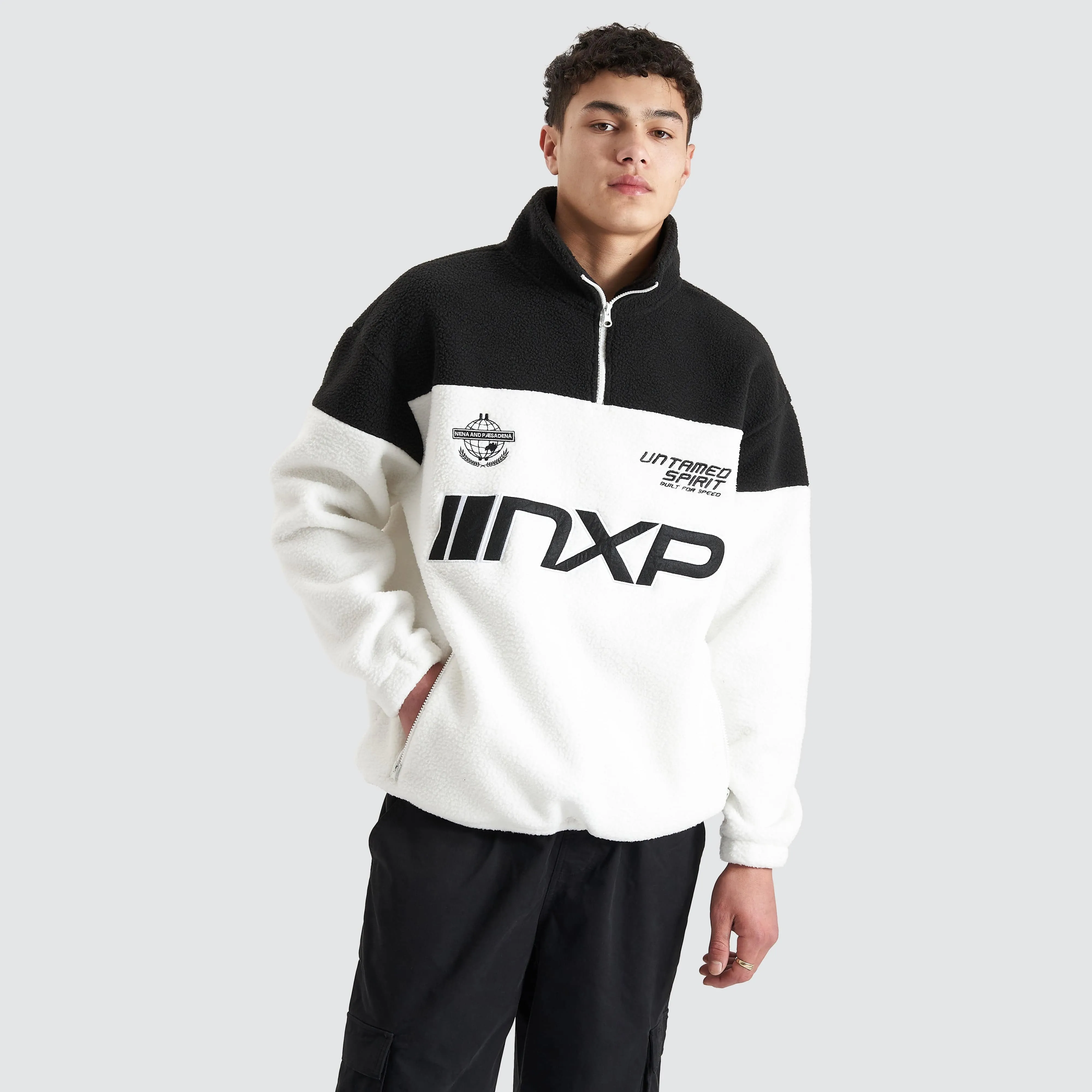 Partition Pullover Sweater Black/White