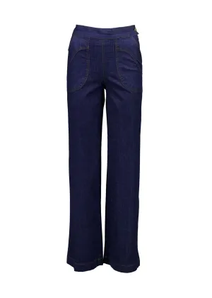 Peggy Ligera Pants Long Dark Wash in Summer Denim