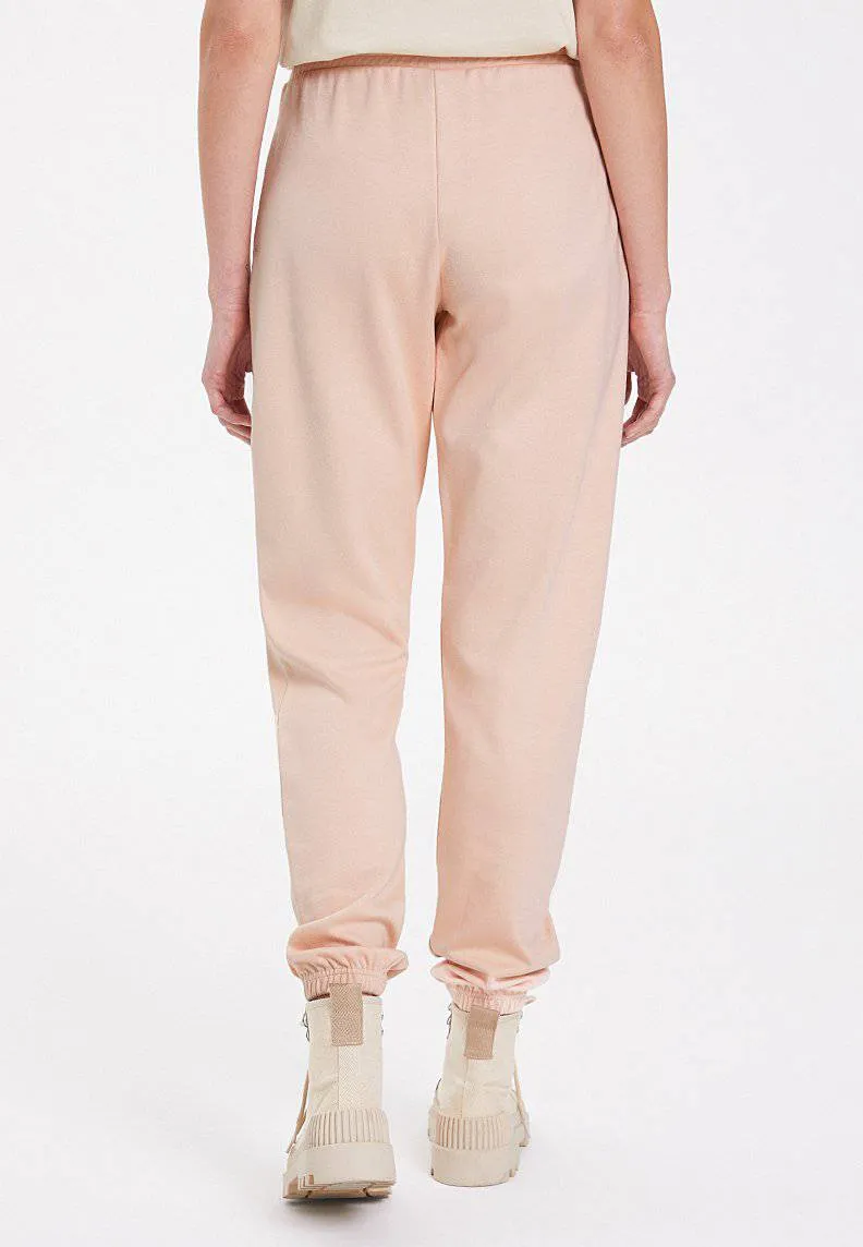 Pembe Basic Lastikli Paça Regular Fit Kadın Eşofman Altı ESSENTIALS CUFFED JOGGER