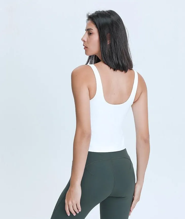 Phoebe V Neck Tank Bra Top (S-L)