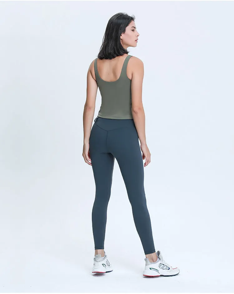 Phoebe V Neck Tank Bra Top (S-L)