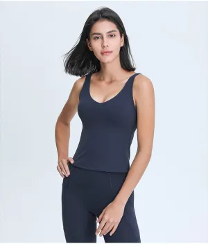 Phoebe V Neck Tank Bra Top (S-L)
