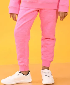PINK FLOWER QUILTED GIRLS JOGGER - PINK