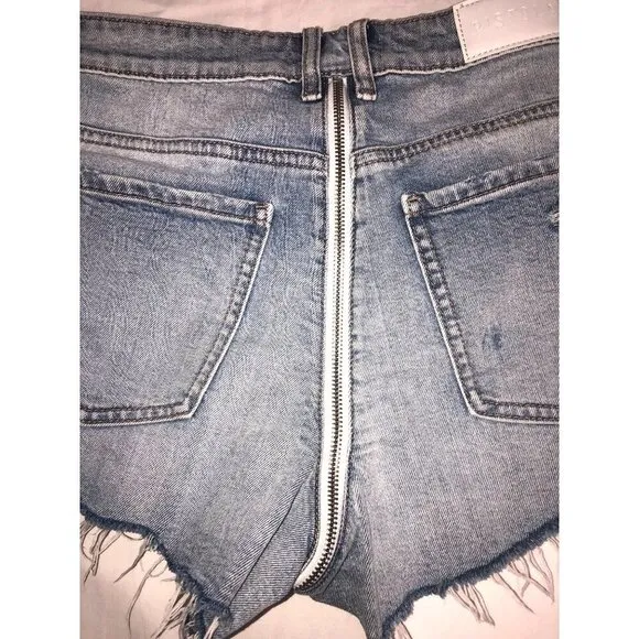 Pistola Winston Short Utopia Denim Cutoff Revolve Size 29 Zipper Distressed Blu