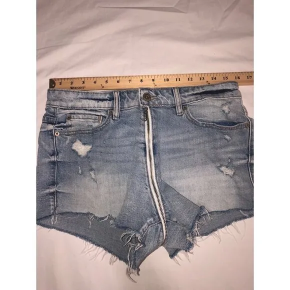 Pistola Winston Short Utopia Denim Cutoff Revolve Size 29 Zipper Distressed Blu