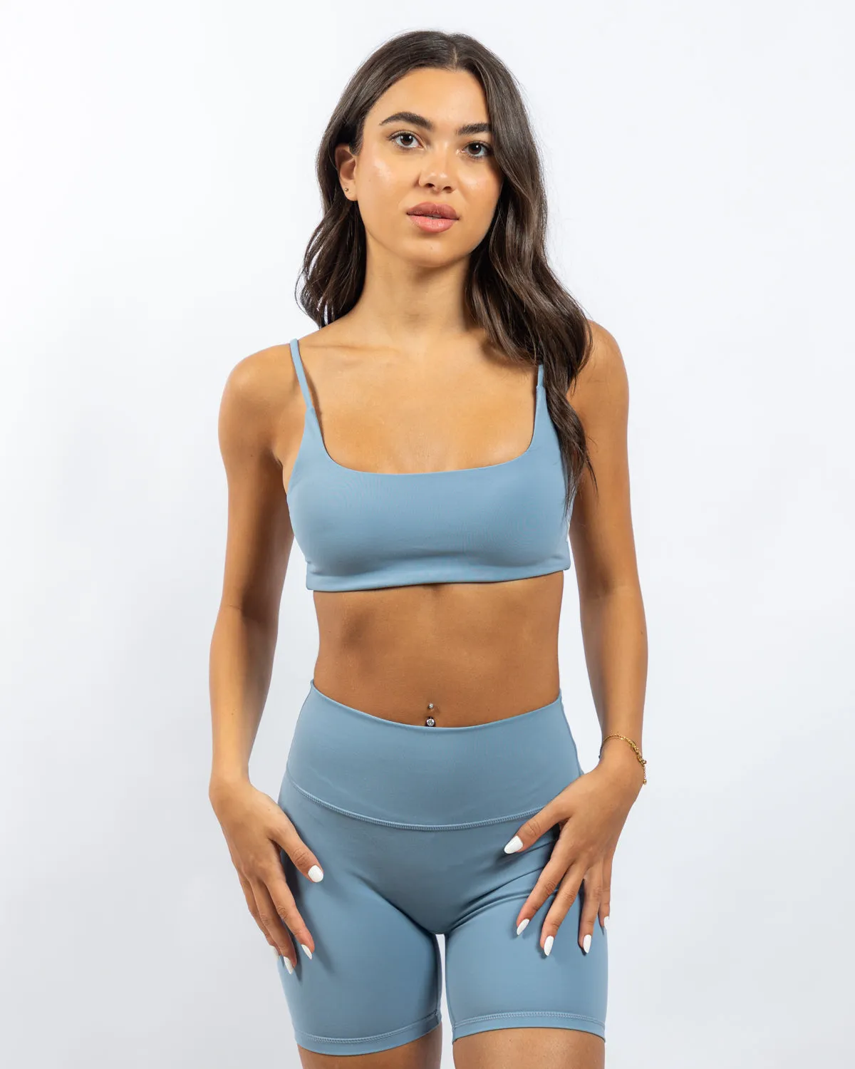 Power Criss Cross Bra - Sky