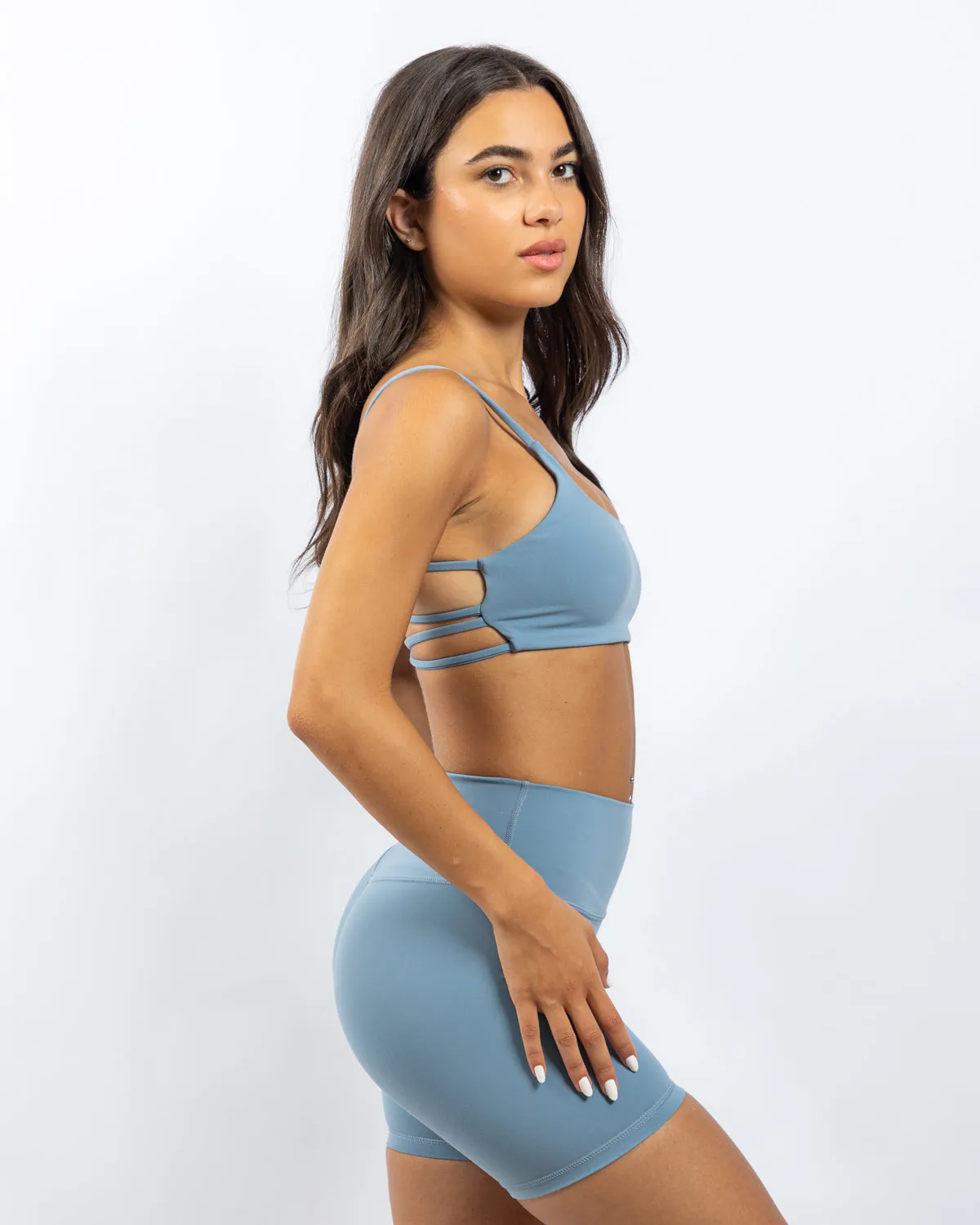 Power Criss Cross Bra - Sky