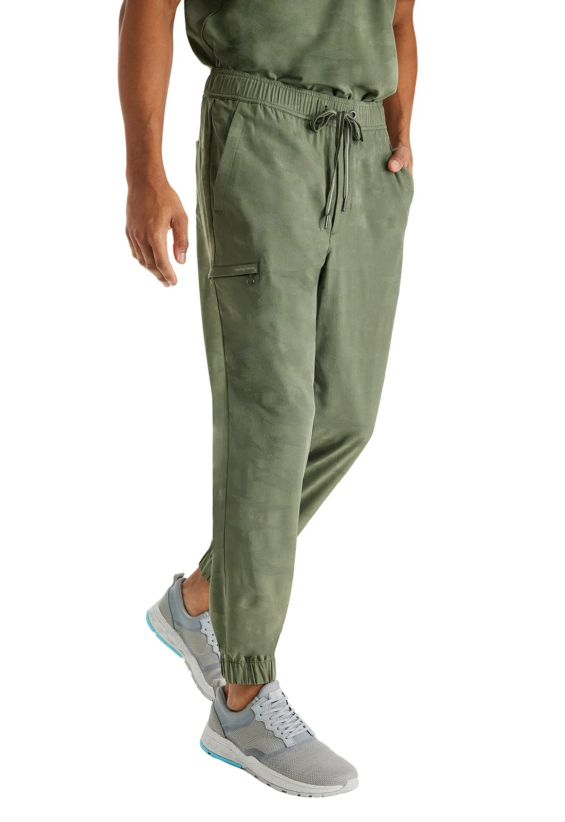 Purple Label Jacquard Drew Jogger Mens Camo Pants Olive