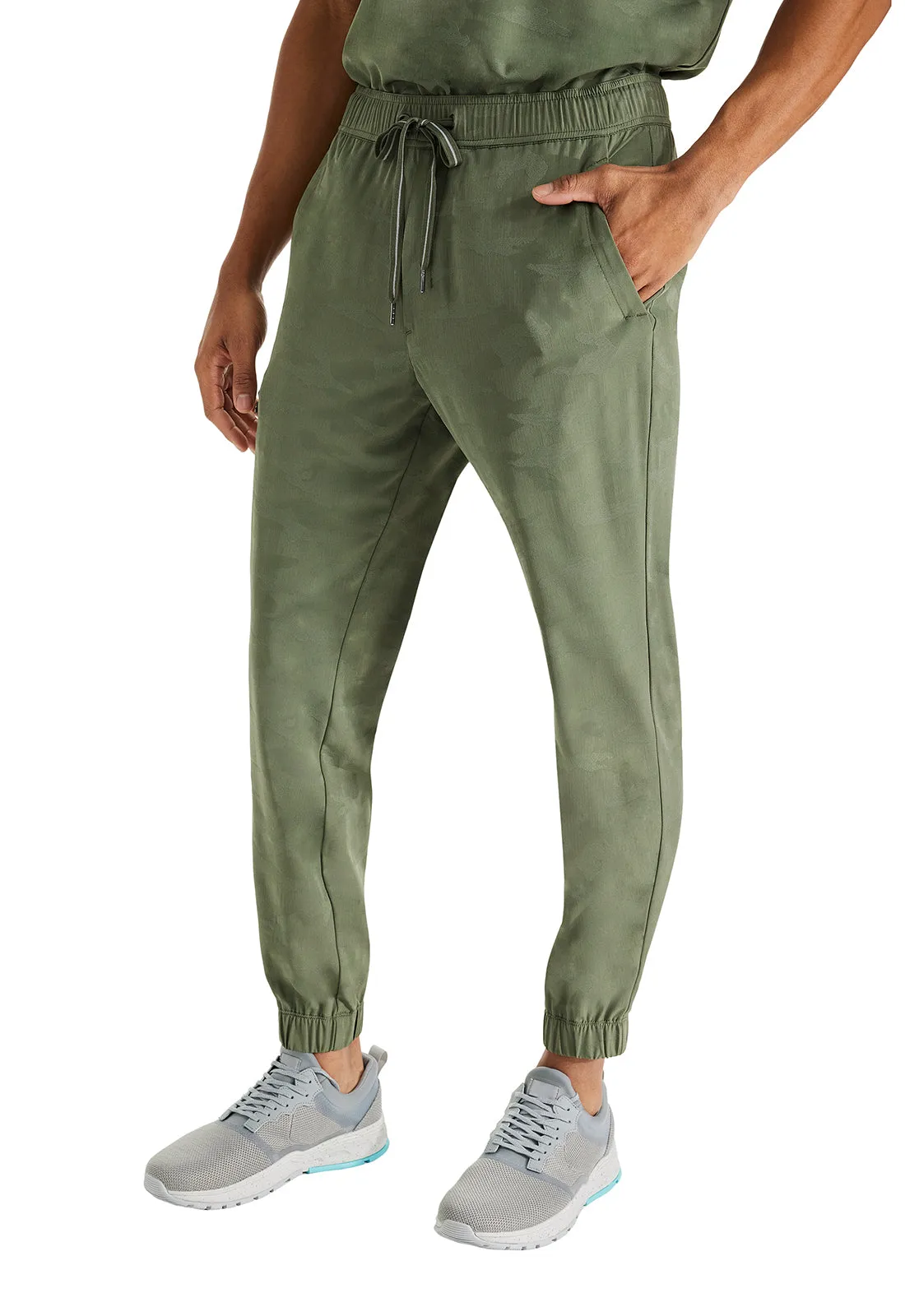 Purple Label Jacquard Drew Jogger Mens Camo Pants Olive