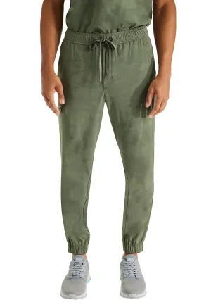 Purple Label Jacquard Drew Jogger Mens Camo Pants Olive