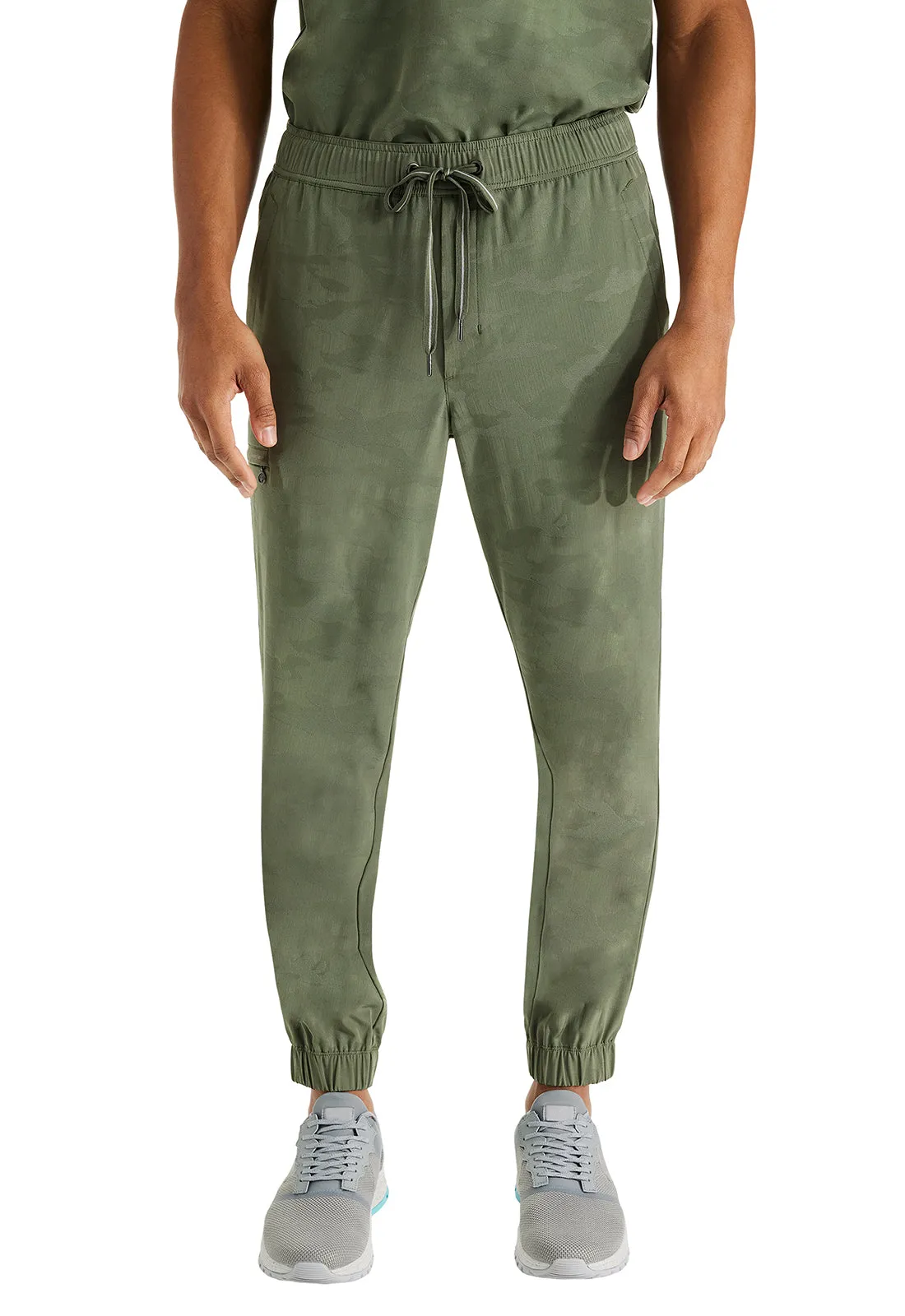Purple Label Jacquard Drew Jogger Mens Camo Pants Olive