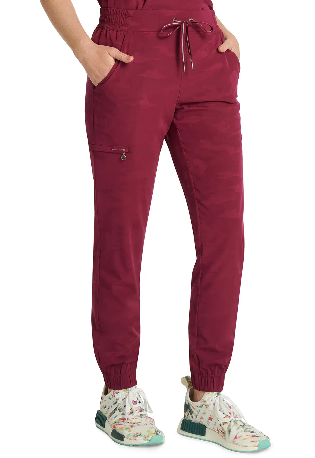 Purple Label Jacquard Tate Jogger Camo Pants Wine