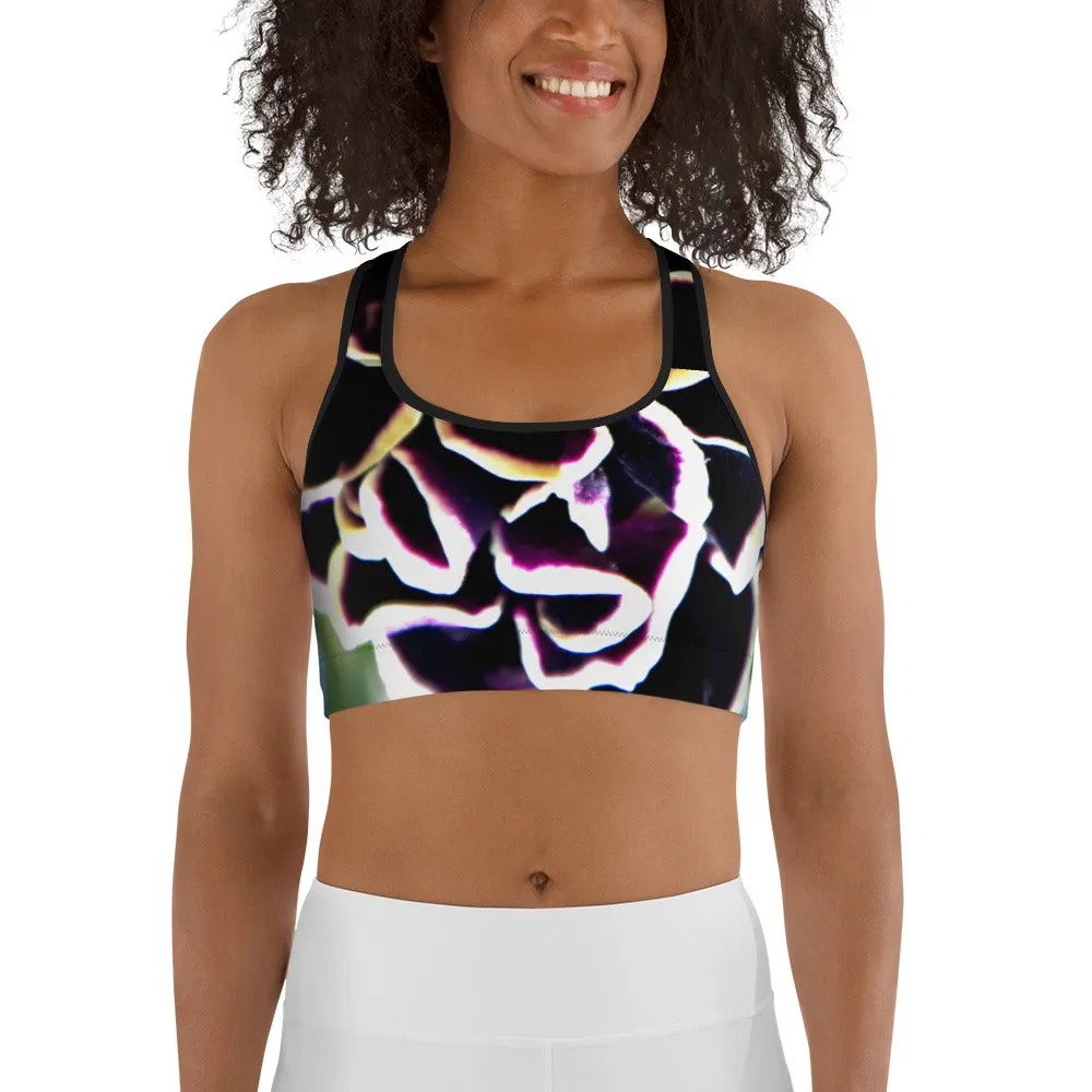 Purple Prim Sports Bra