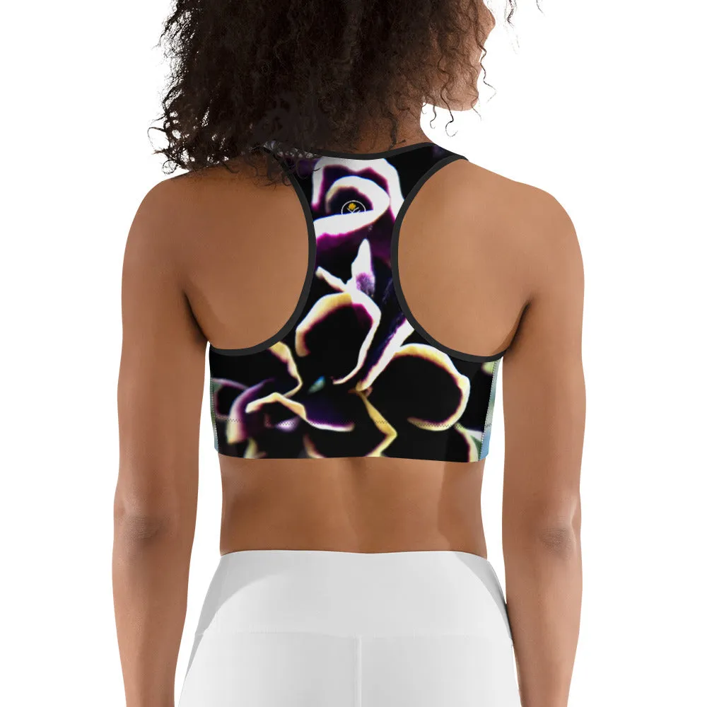 Purple Prim Sports Bra