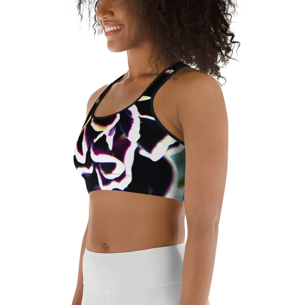 Purple Prim Sports Bra