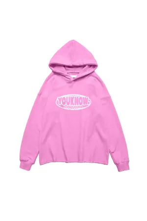 RAW HEM HOODIE | Pink
