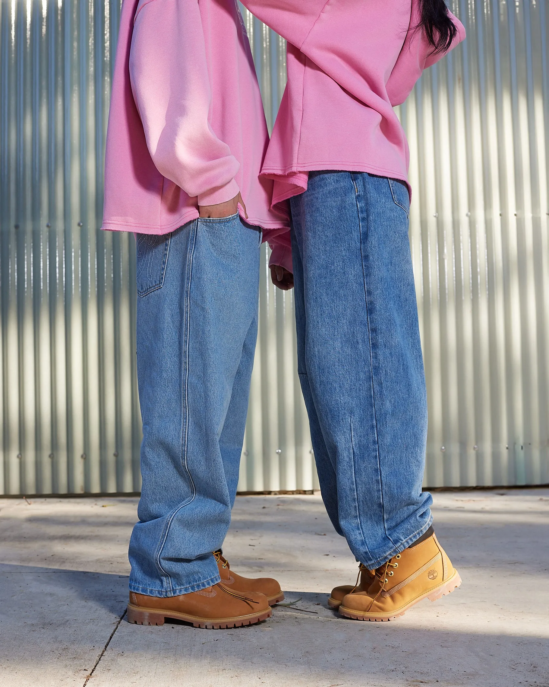 RAW HEM HOODIE | Pink