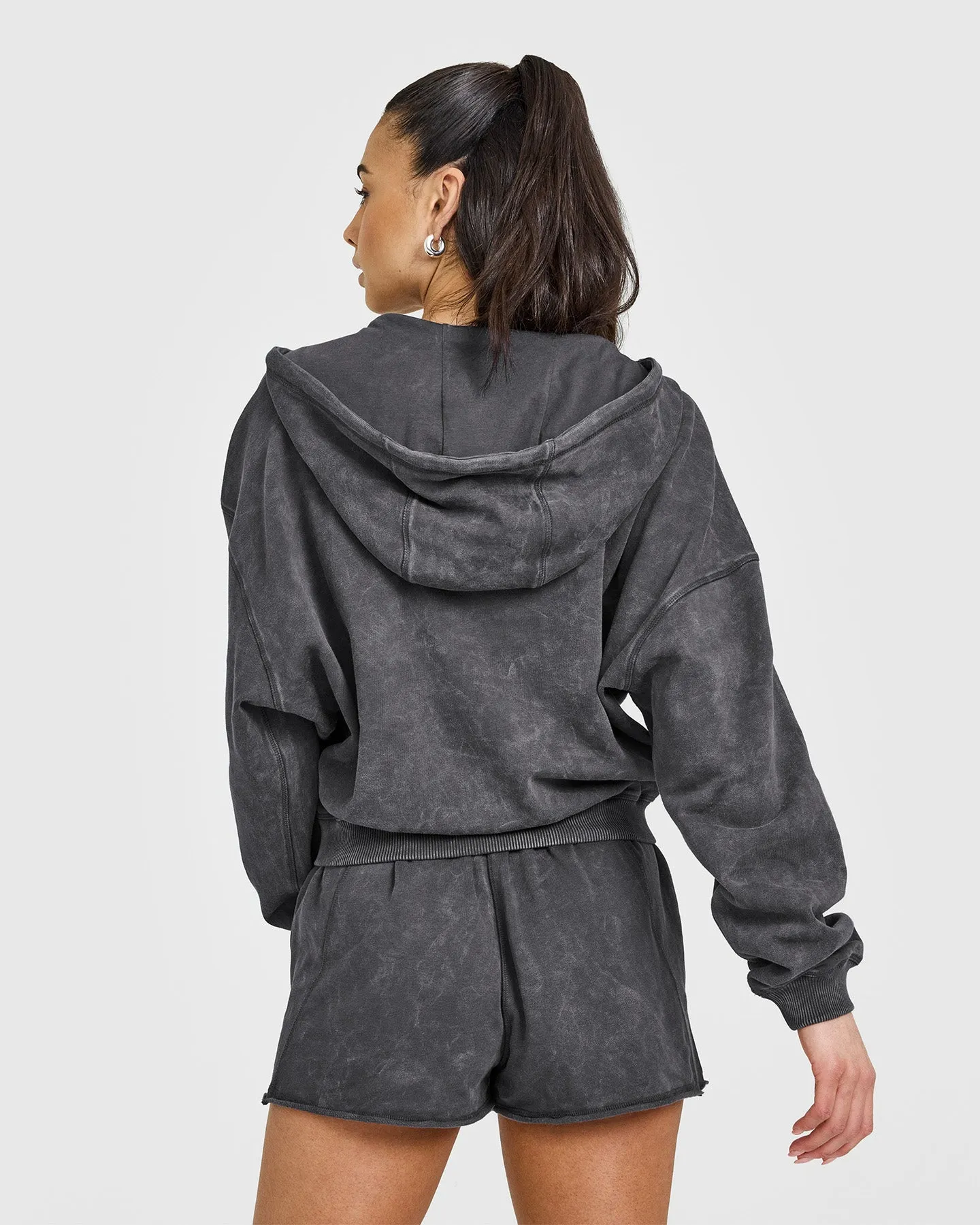 Raw Lounge Oversized Zip Hoodie | Coal