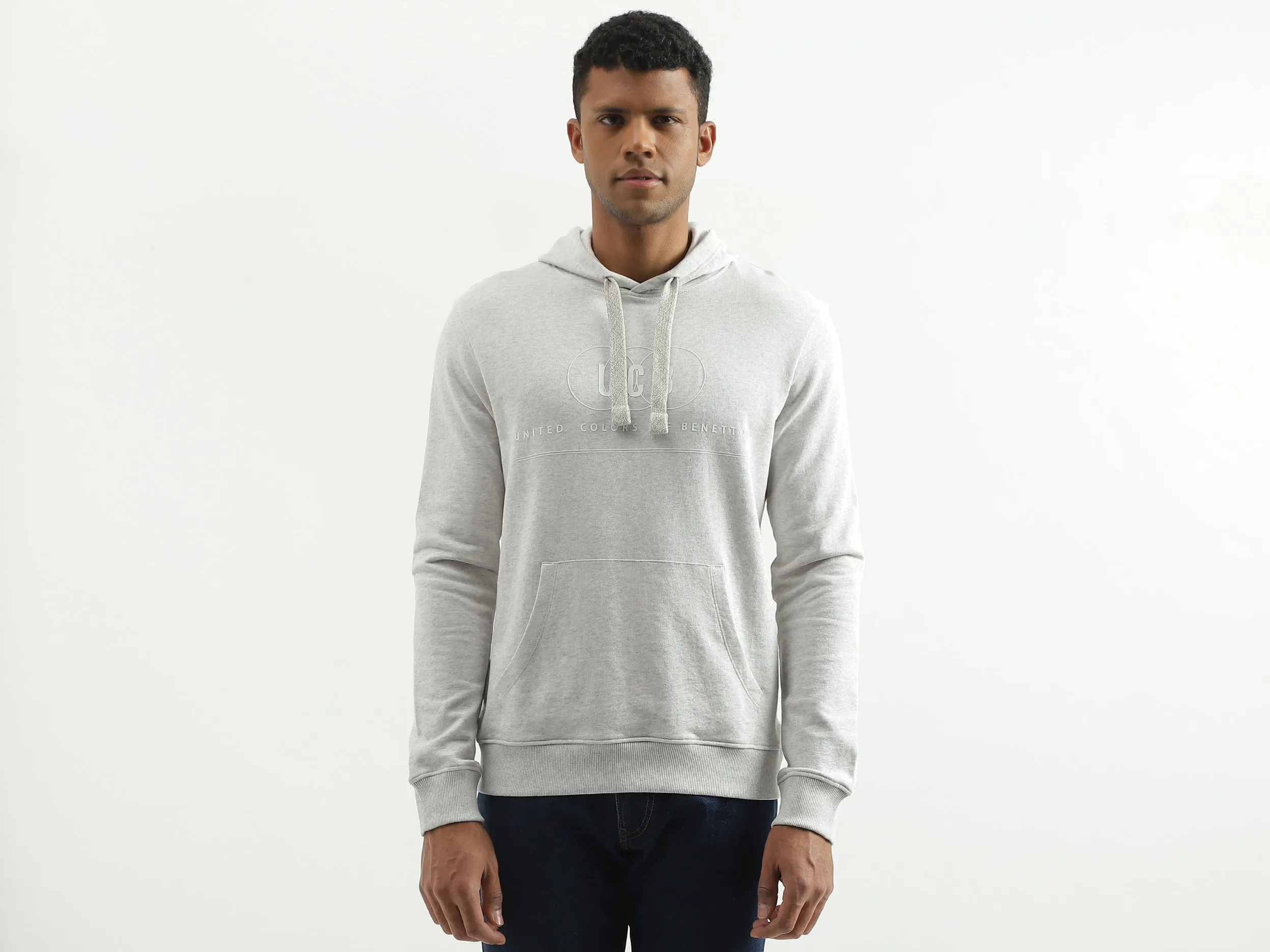 Regular Fit Hooded Solid Sweatshirt