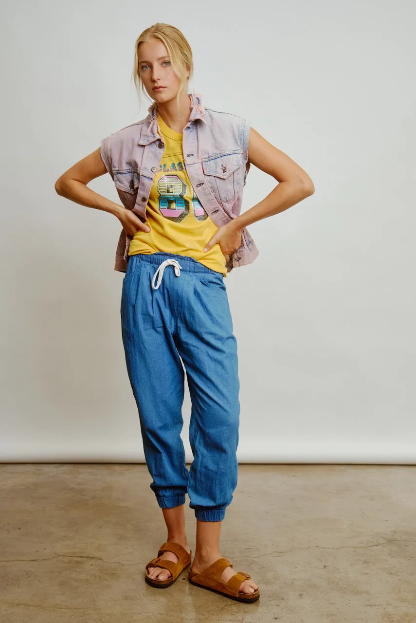 REWORK VINTAGE VEST - PINK DENIM