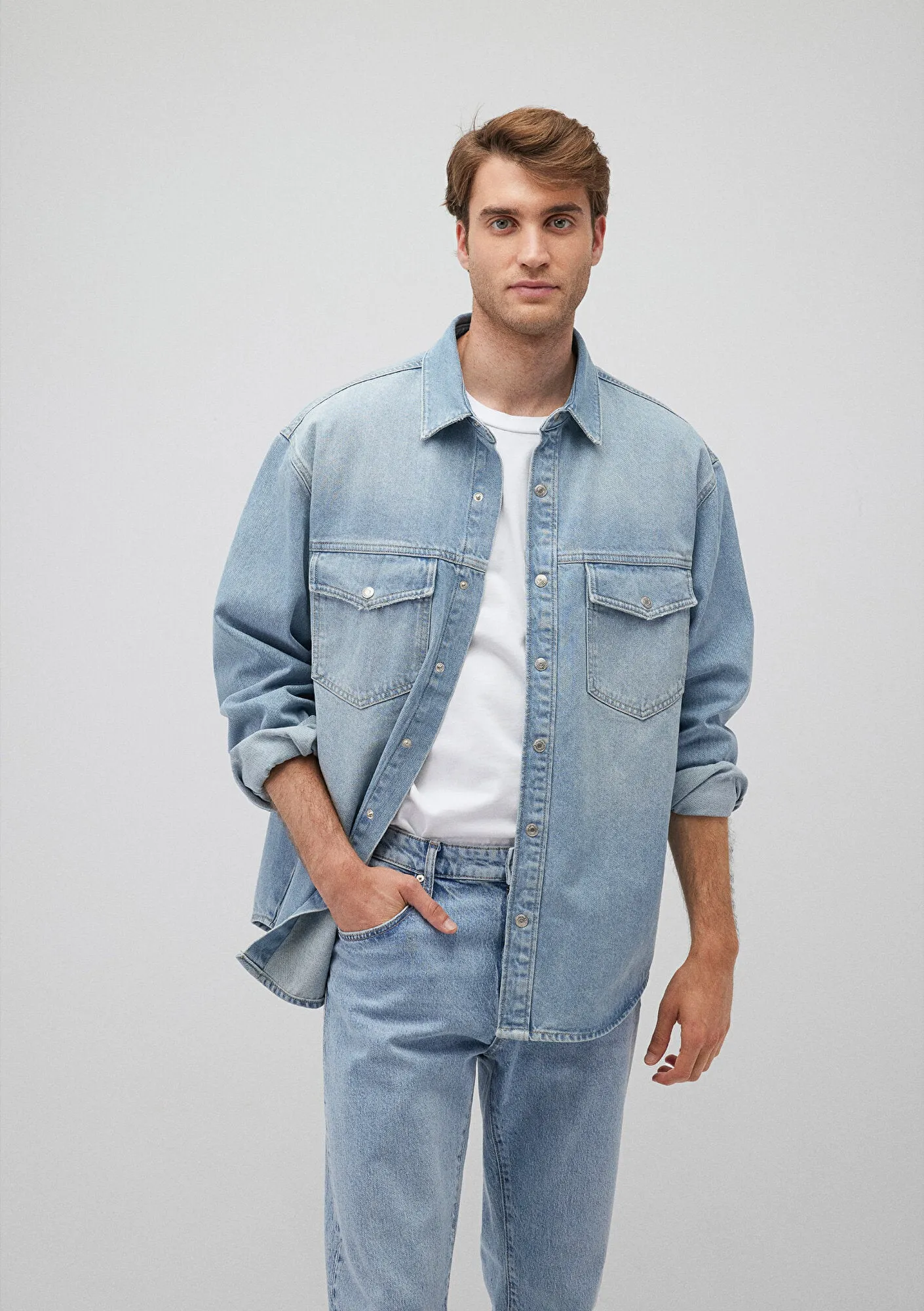 Ross Light 90s Denim Jean Shirt