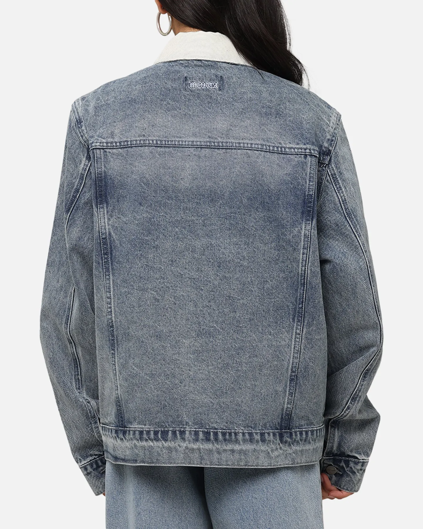Saint Morta Gothic Distressed Denim Jacket Dirty Denim