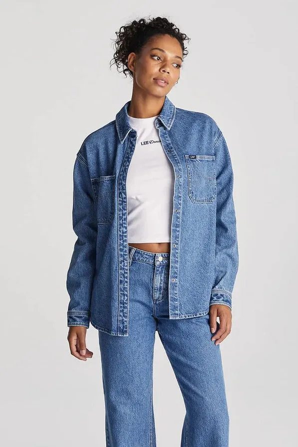 Signature Indigo Dust Relaxed Denim Shirt