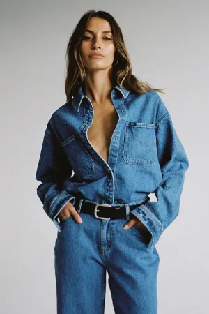 Signature Indigo Dust Relaxed Denim Shirt