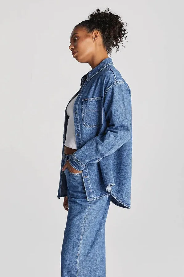 Signature Indigo Dust Relaxed Denim Shirt