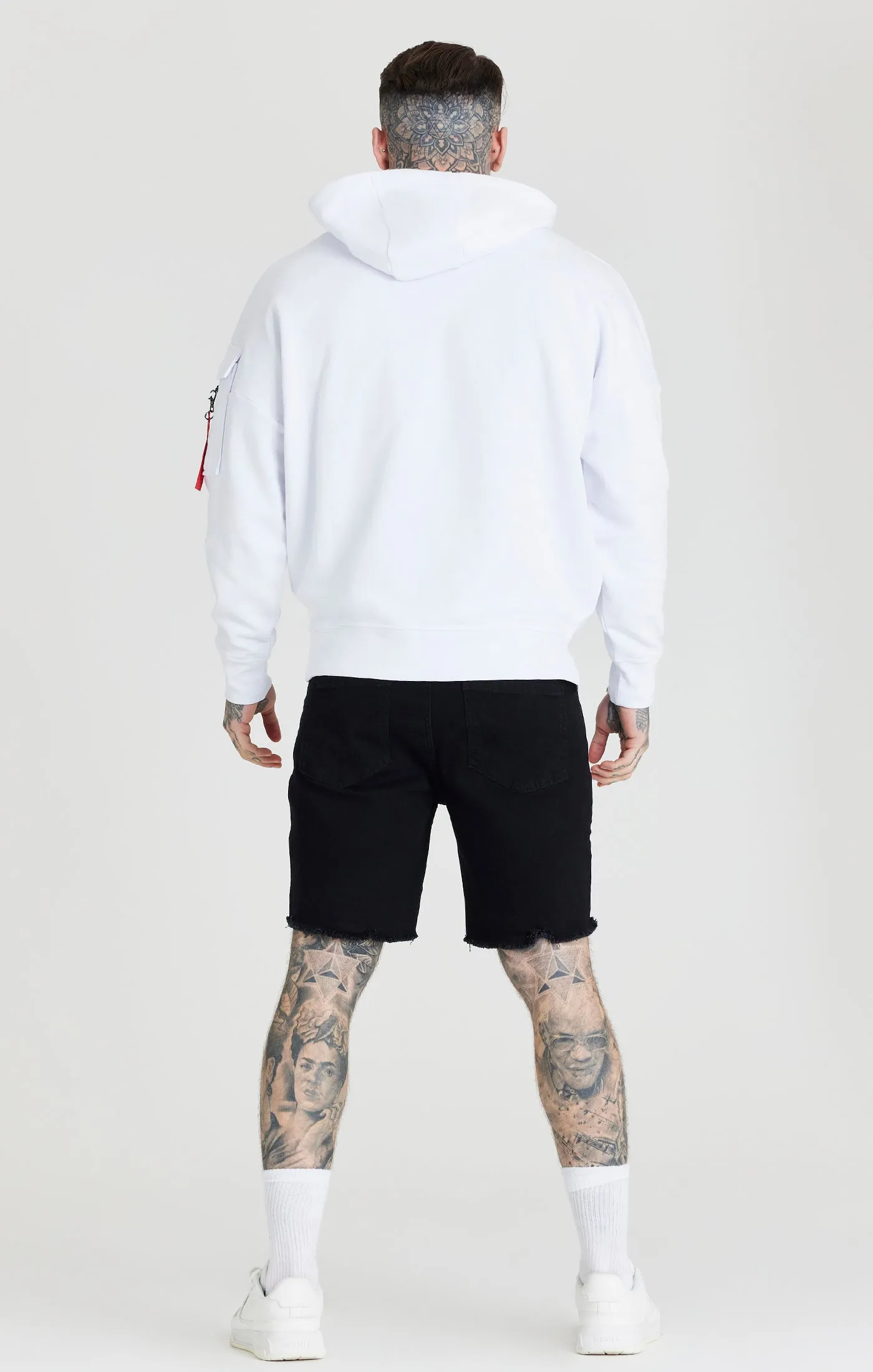 Sik Silk Ss-22231 Overhead Flight Hoodie White