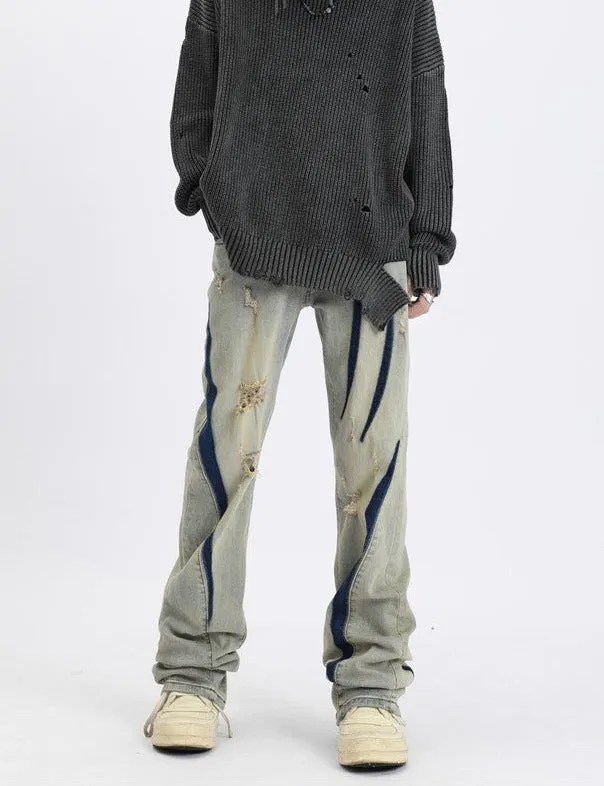 Slash Distressed Jeans