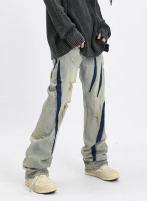 Slash Distressed Jeans