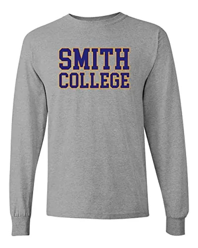 Smith College Block Letters Long Sleeve Shirt