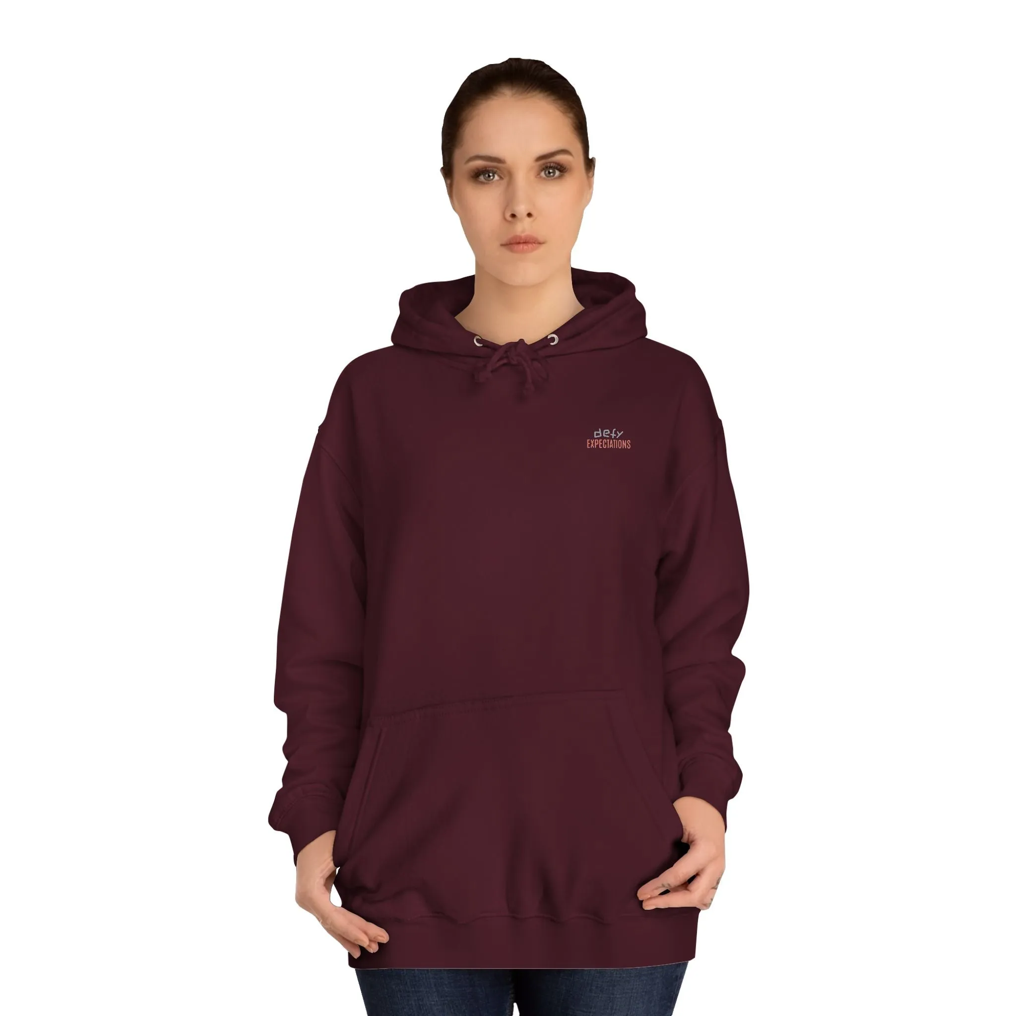 SNRG Unisex Hoodie - Defy Expectations, Sweatshirt, Hooded Jacket, Casual Pullover, Trendy Apparel, Outerwear, Hoodie