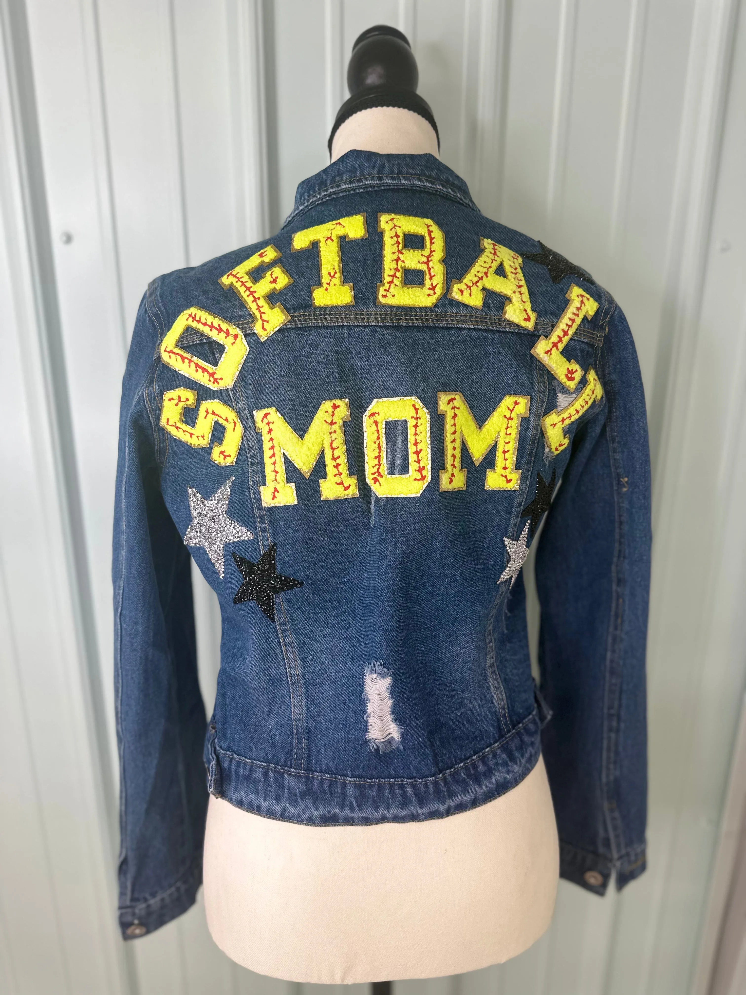 Softball Mom Distressed Jacket