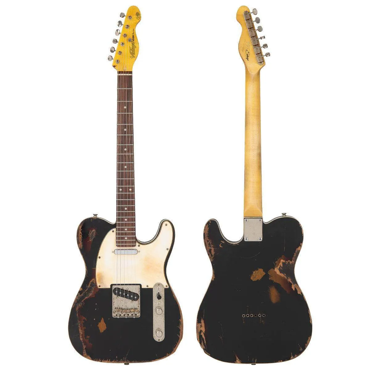 SOLD – Vintage V59 ProShop Custom-Build ~ Heavy Distressed Black over Tobacco Sunburst (Contact: Richards Guitars. www.rguitars.co.uk)