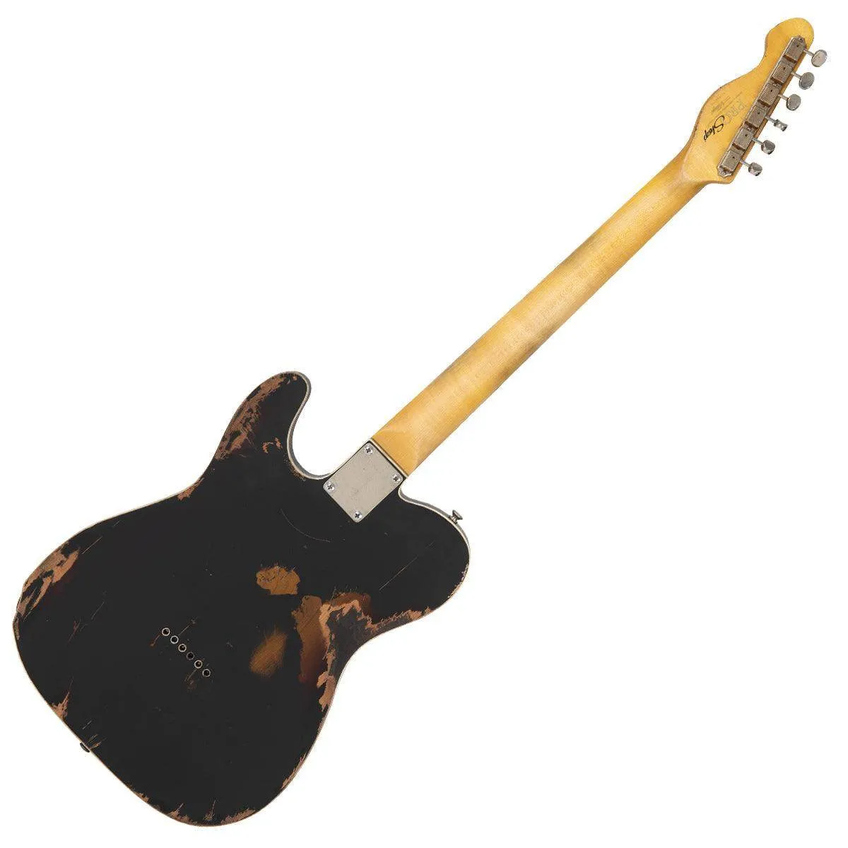 SOLD – Vintage V59 ProShop Custom-Build ~ Heavy Distressed Black over Tobacco Sunburst (Contact: Richards Guitars. www.rguitars.co.uk)