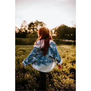 Southern Bliss Co. - Distressed Denim Light Blue LS